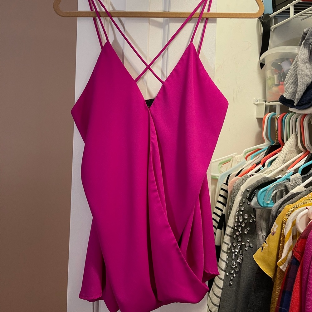 Akira Hot Pink Flowy Tank